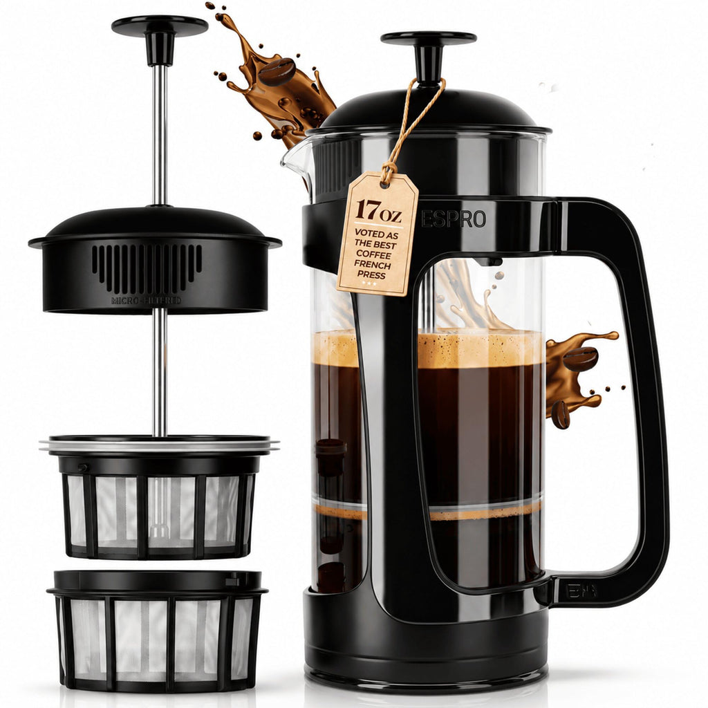 Black 17oz French Press Coffee Maker H6177