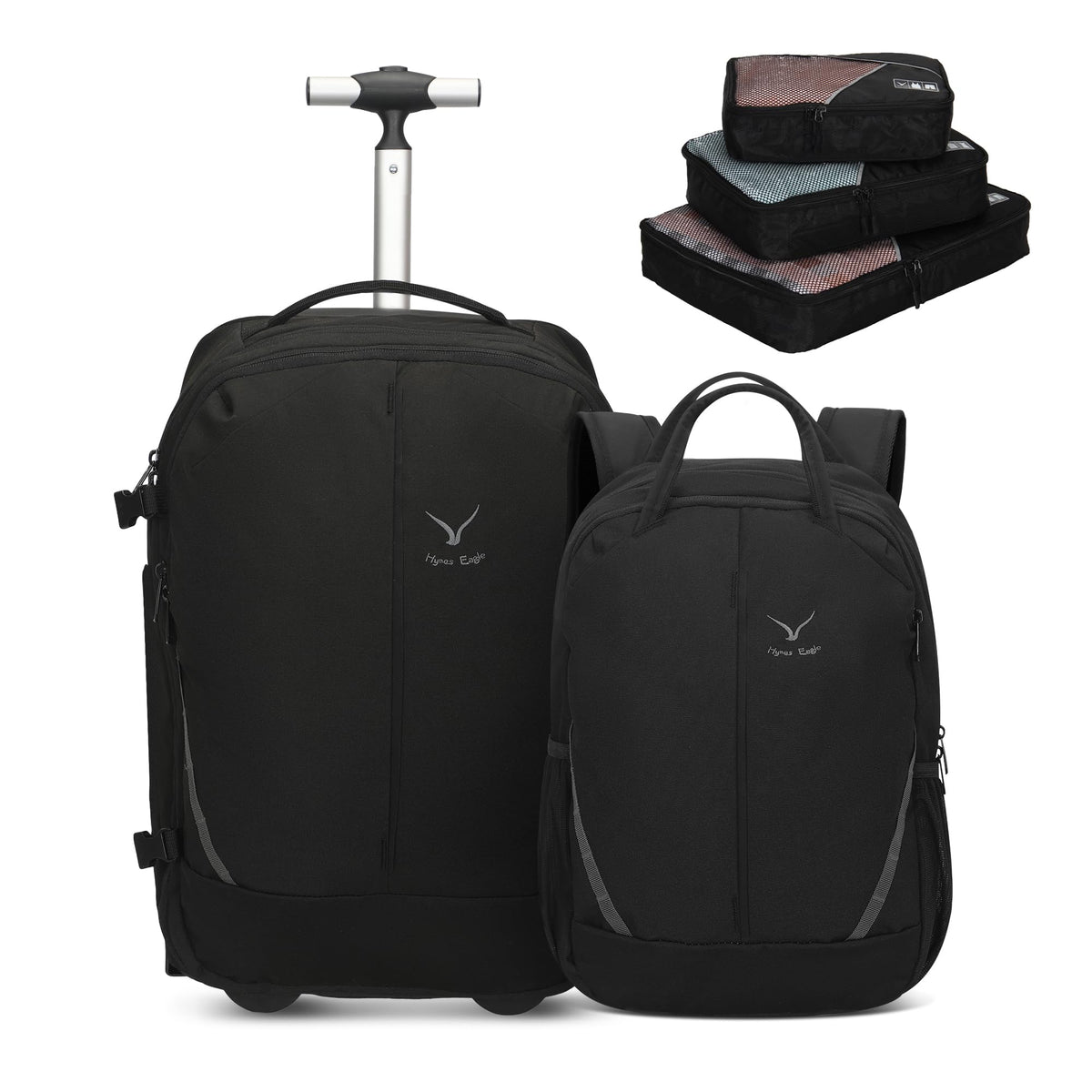 Rolling Backpack with Wheels 43L with Packing Cubes Set M2427
