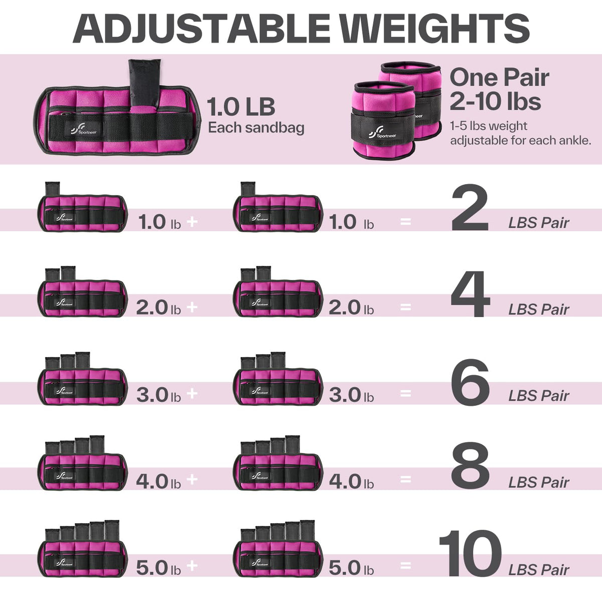 Adjustable Ankle Weights J9863