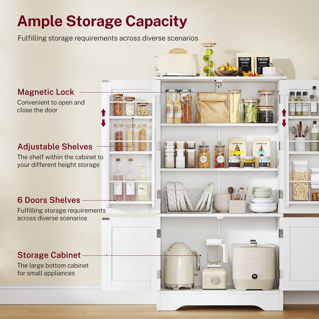 43”H Pantry Cabinet with 4 Doors D552402