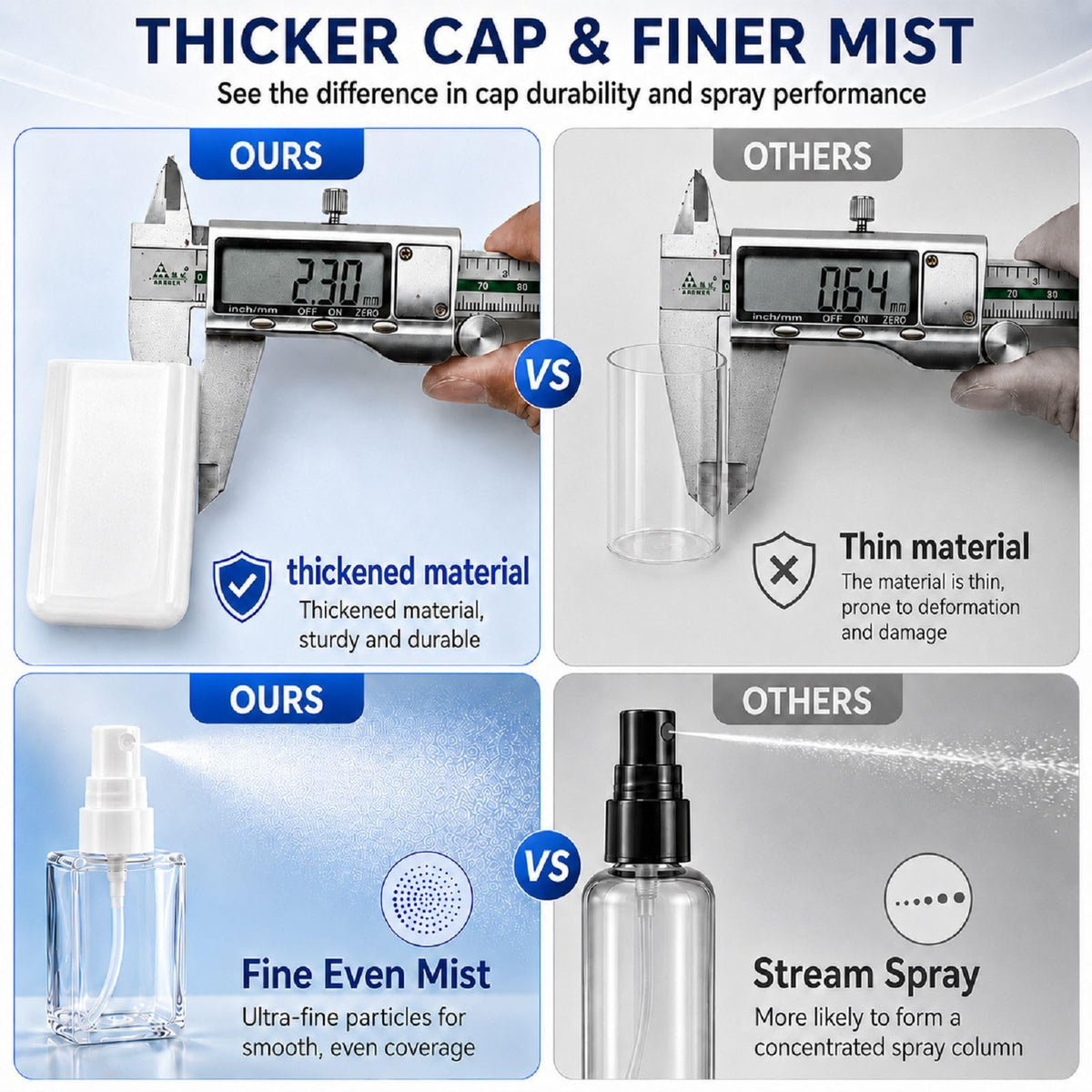 2 Pack 2.7oz Fine Mist Spray Bottles T235