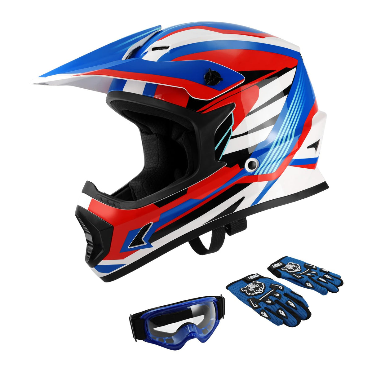 Youth Kids DOT Approved Full Face Motocross Helmet H665169