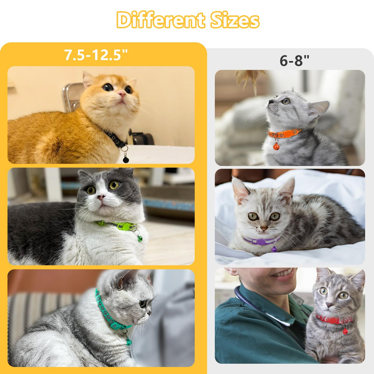 2 Pack Reflective Breakaway Cat Collar with Bell S457