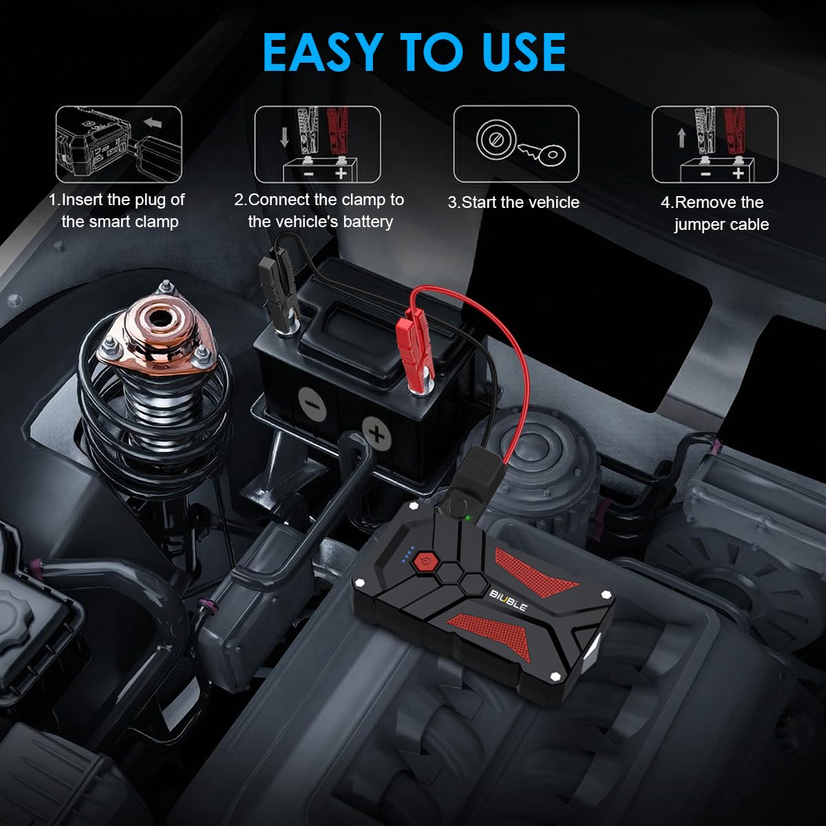 5000A Peak 12V Lithium Jump Starter with USB-C T32003