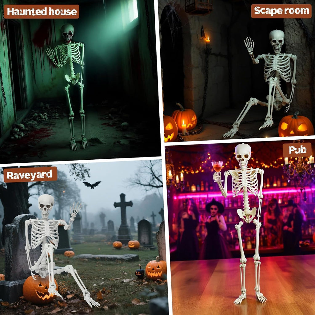 5.4 Ft White Skeleton with Movable Joints P13945