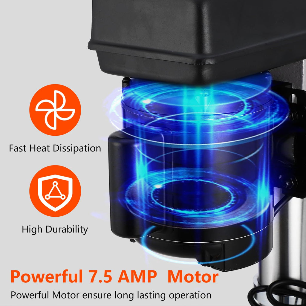 13 in Benchtop Drill Press, 7.5 Amp Variable Speed Cast Iron Z495435