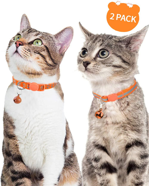 2 Pack Reflective Breakaway Cat Collar with Bell S457