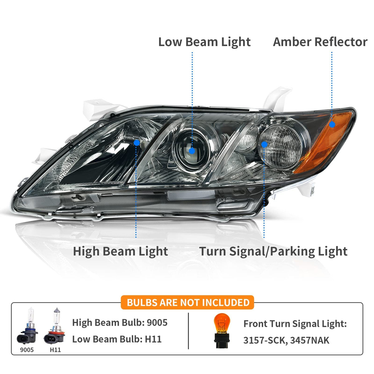 Chrome Housing Headlights X4225