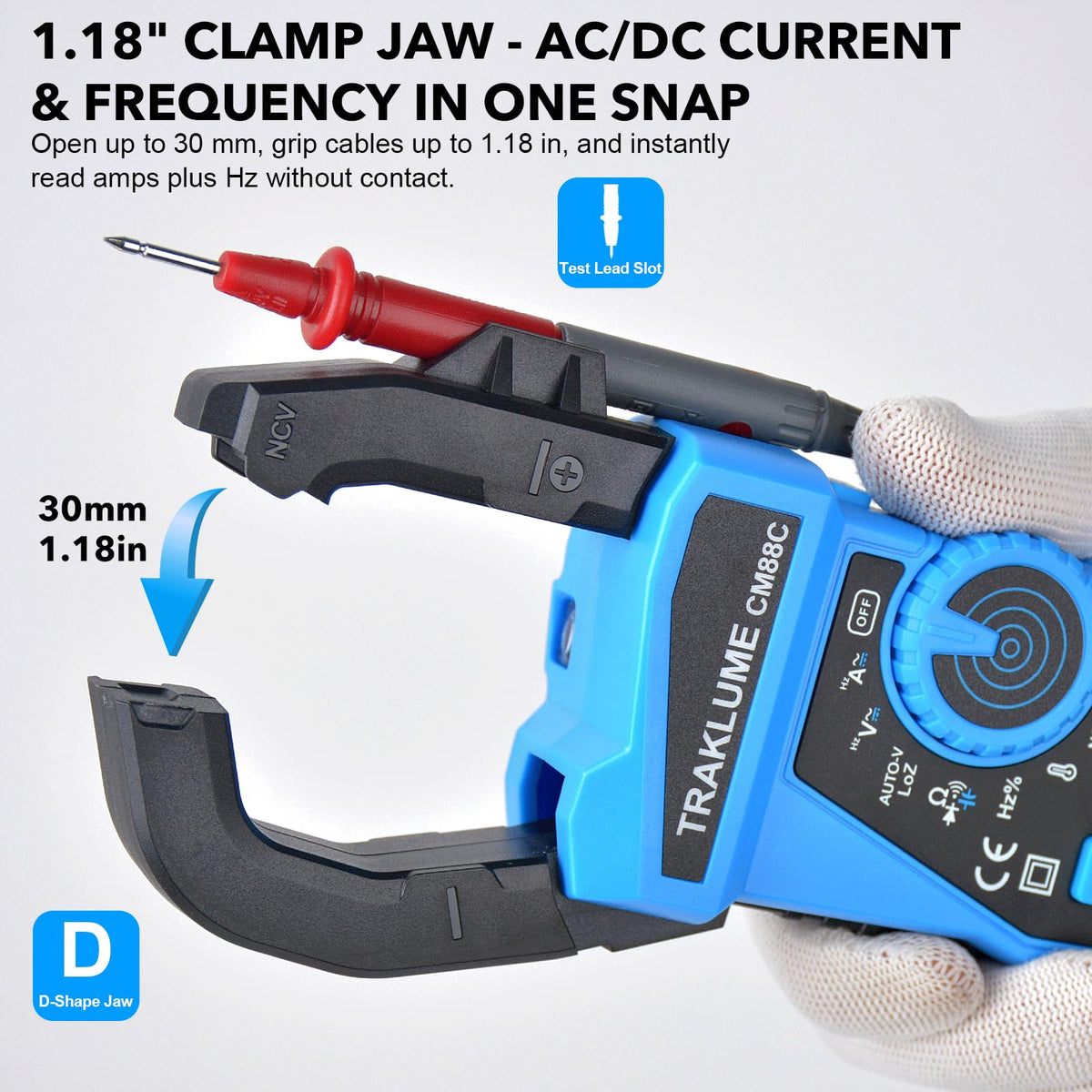 600A AC/DC TRMS Clamp Meter Multimeter K8583