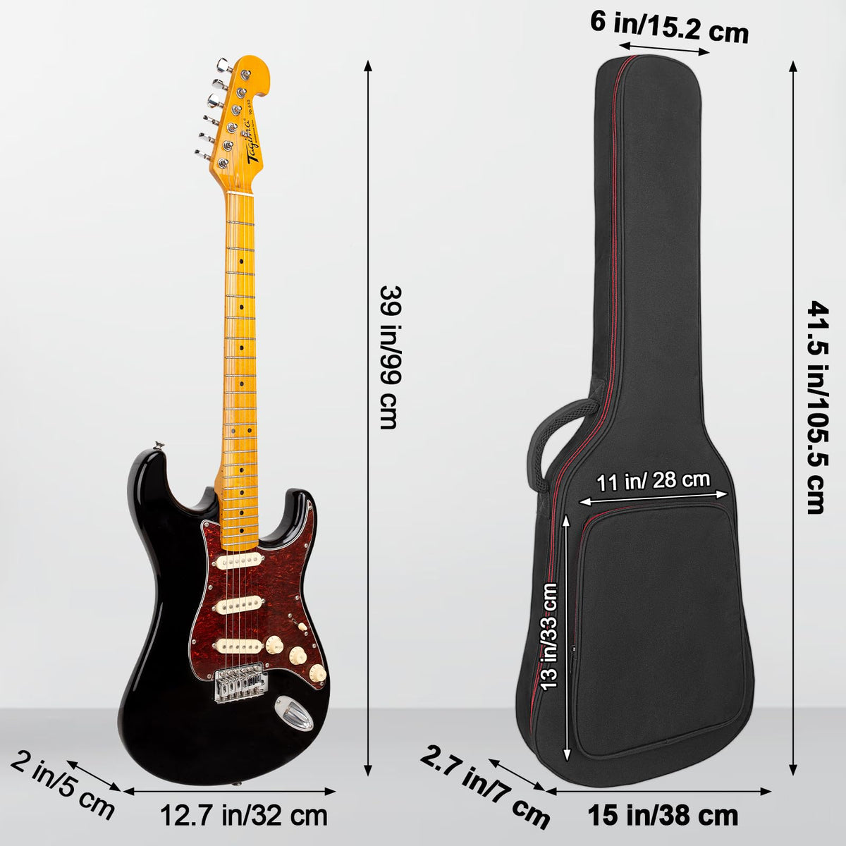 Black Padded Electric Guitar Bag U458