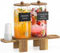2 Pack 1.5 Gallon Drink Dispenser with Wood Stand E1605