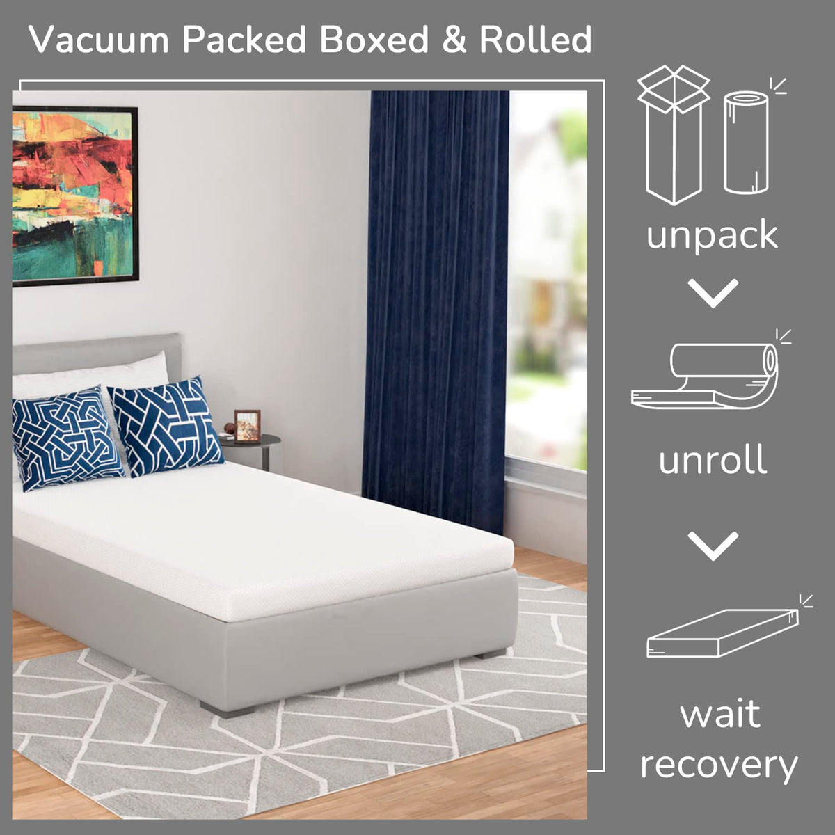 5 Inch Twin Mattress Green Tea Gel Memory Foam P81529