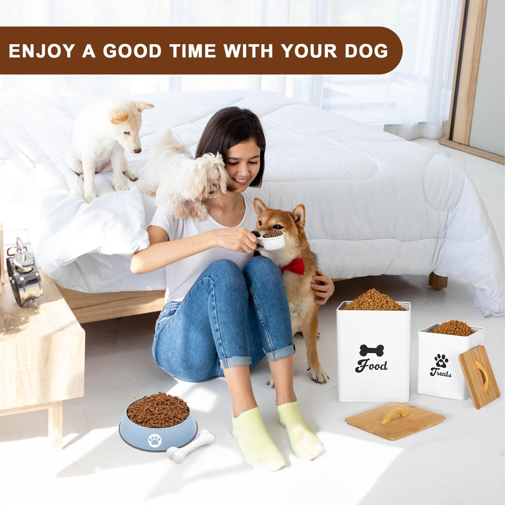 White 2PCS Airtight Dog Treat Container W607215