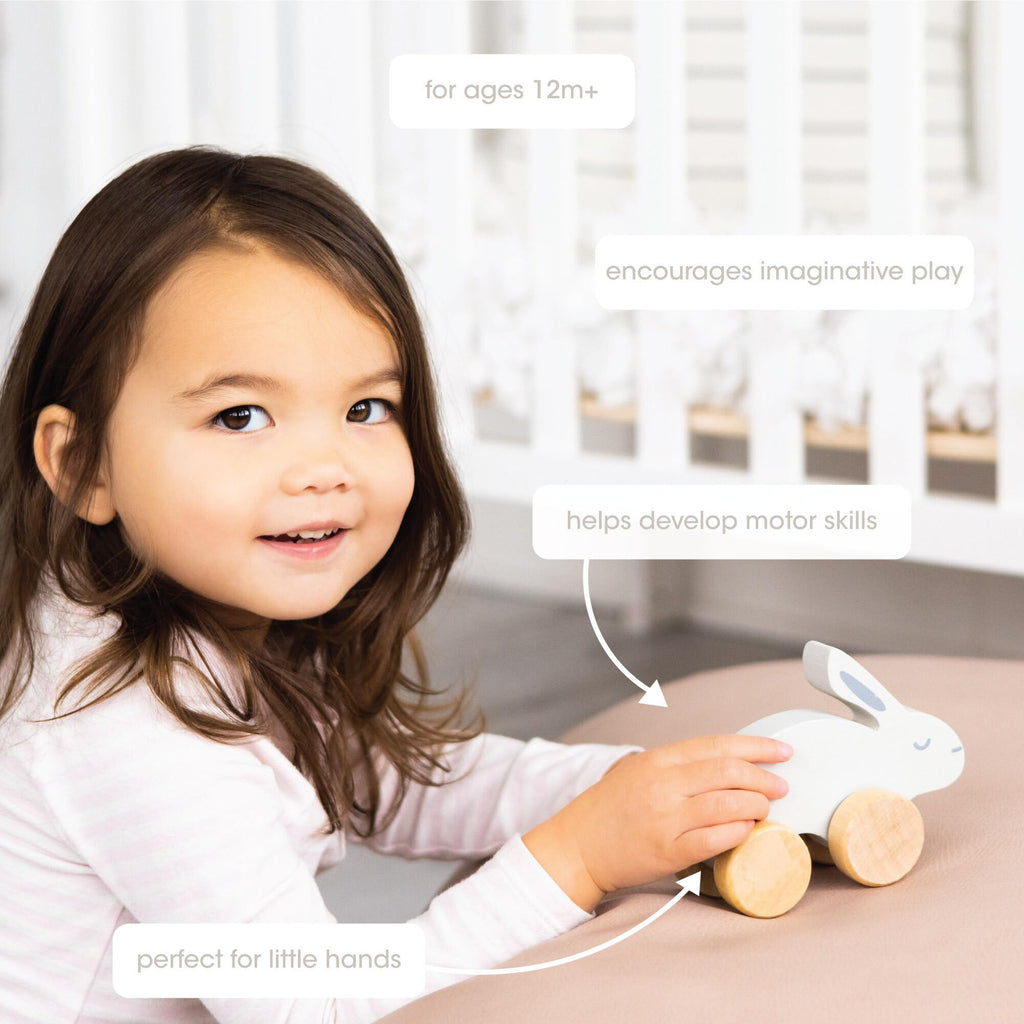 Wooden Bunny Pull Along Toy U590901