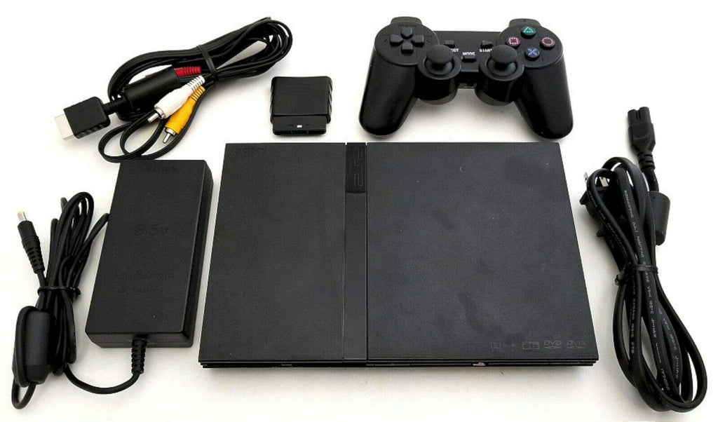 PS2 Slim Video Game Console System Bundle (Renewed) O70747