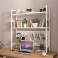 2 Tier White Wood Desktop Bookshelf C752122