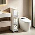 3 Drawer Narrow Plastic Storage Cart with Wheels L18210