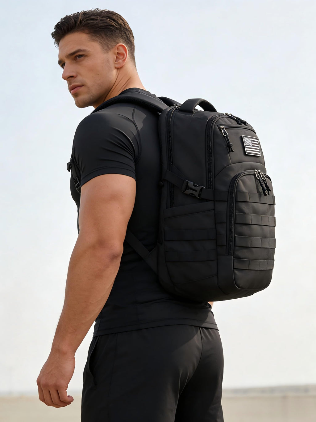 Black Small Tactical Backpack K229
