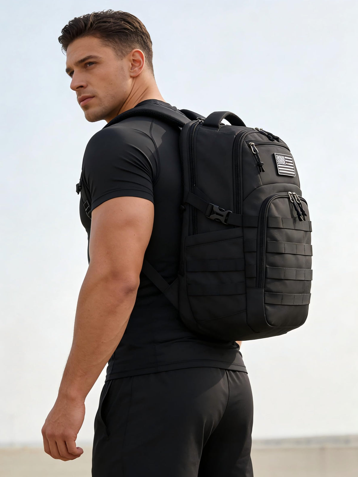 Black Small Tactical Backpack K229