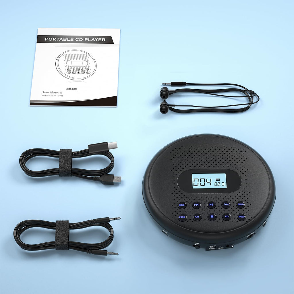 Portable CD Player with Dual Stereo Speakers C73974