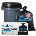 45 Gallon Heavy Duty Black Trash Bags 100 Count W39391