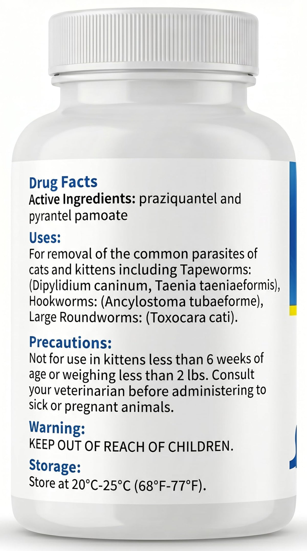 Broad Spectrum Dewormer Tablets for Cats and Kittens, 100 Tablets K981990