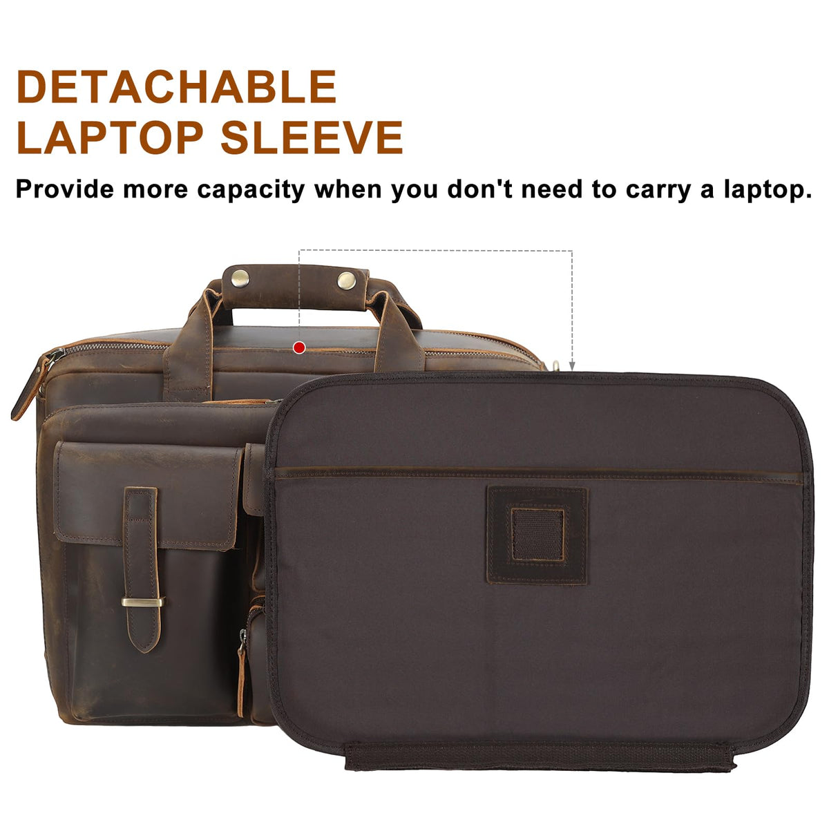 Leather 17.3" Laptop Briefcase I416