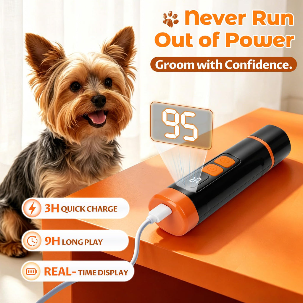 Dog Nail Grinder, Quiet 3-Speed with LED & Safety Guard X163