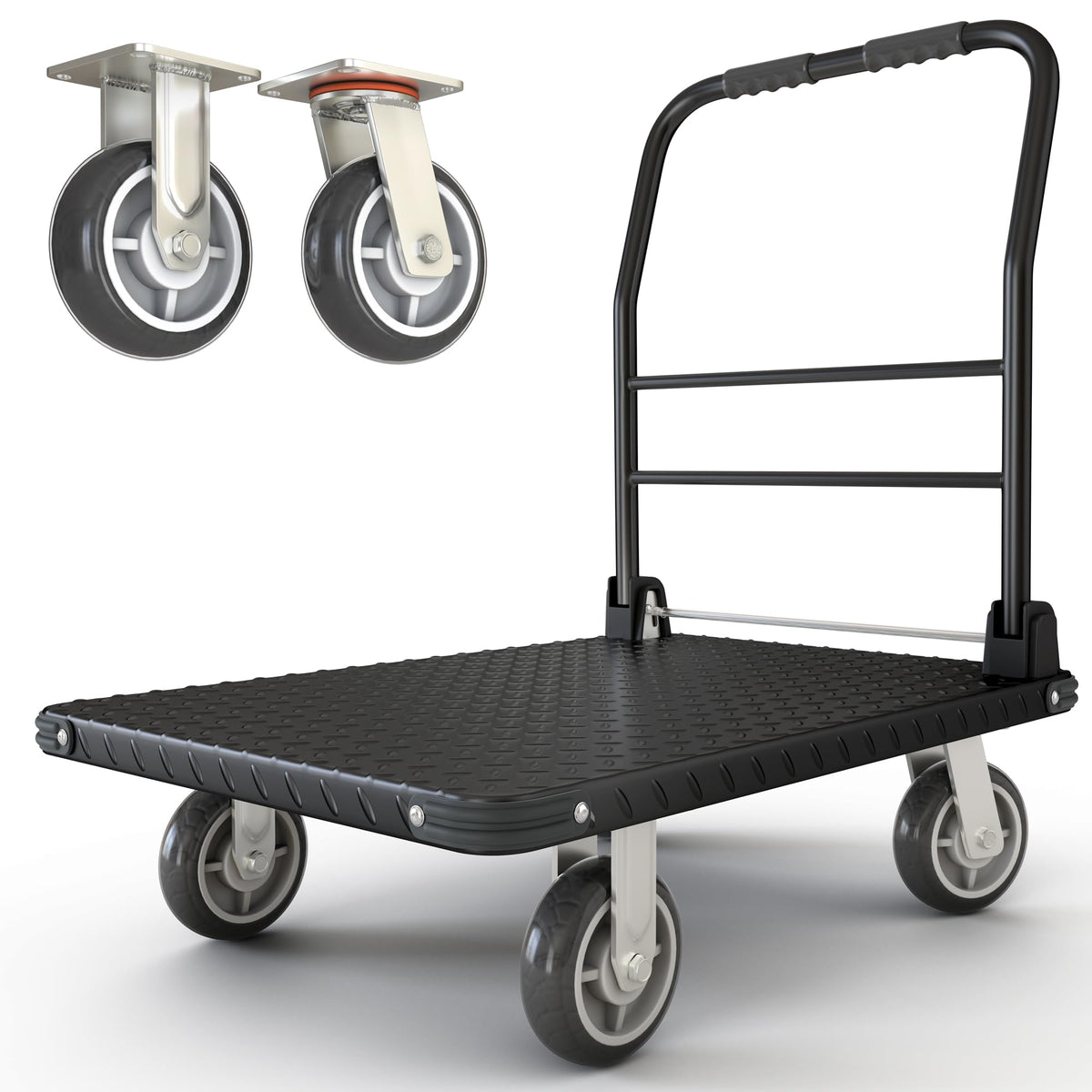 2200 lbs. Capacity Foldable Push Cart Dolly U6391
