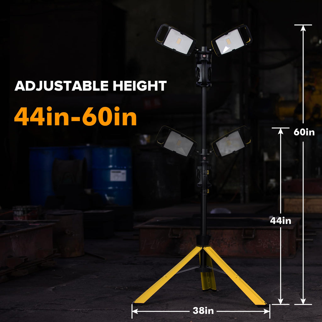 1000 Lumen LED Magnetic Light and 10000 Lumen Work Light with Stand O222