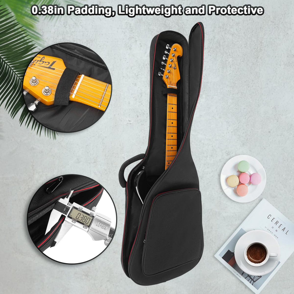 Black Padded Electric Guitar Bag U458
