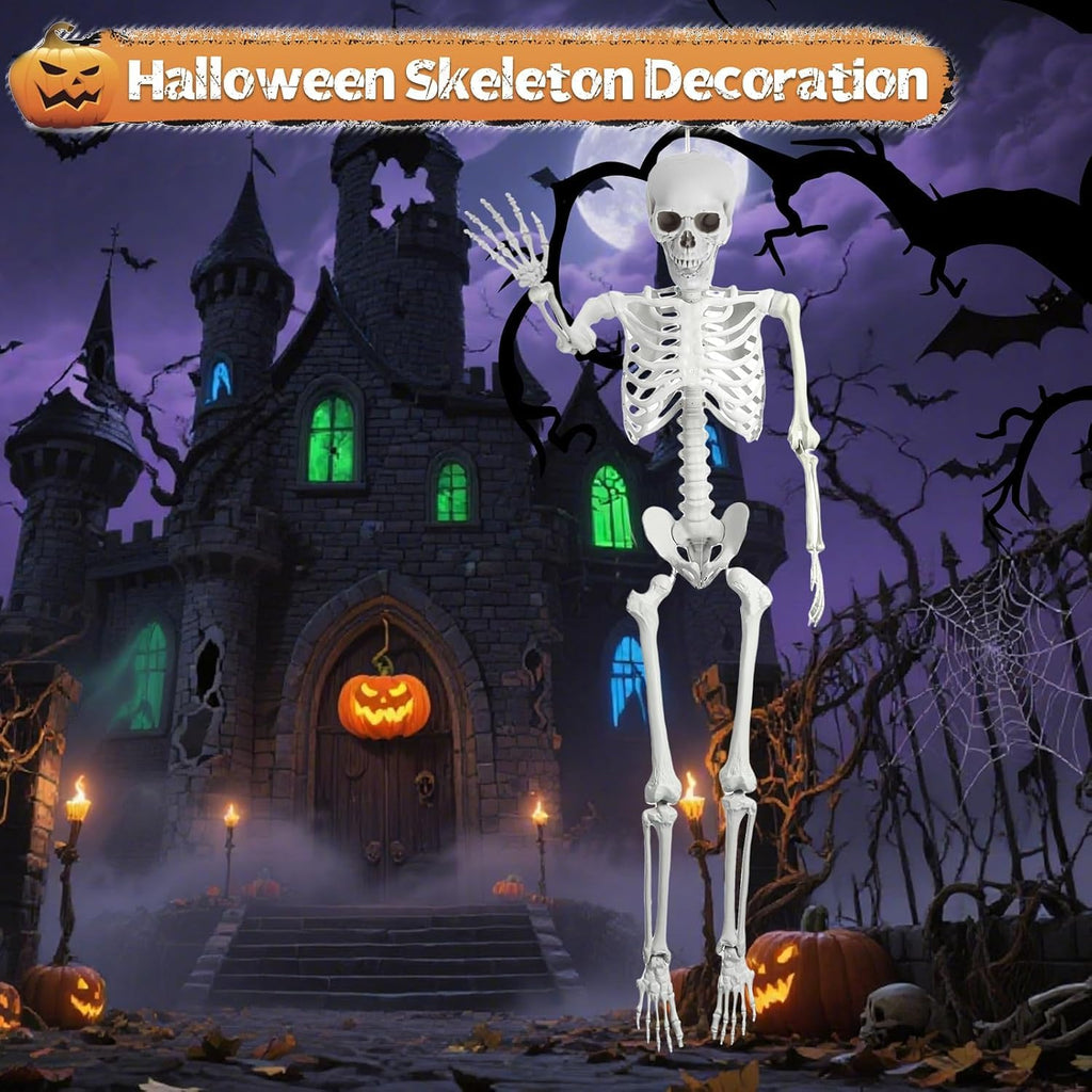 5.4 Ft White Skeleton with Movable Joints P13945