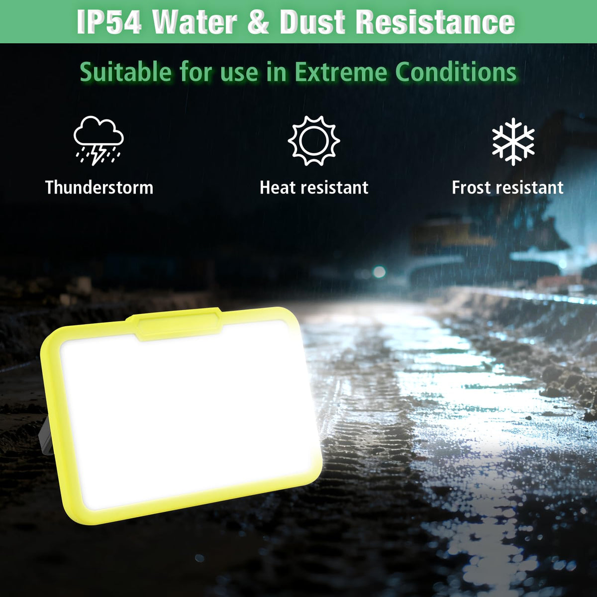 LED Work Light, Rechargeable, 700 LM Magnetic Portable Flood Light with Adjustable Stand, IP54 Waterproof, 3 Lighting Modes with Emergency SOS, 1Pack V62470
