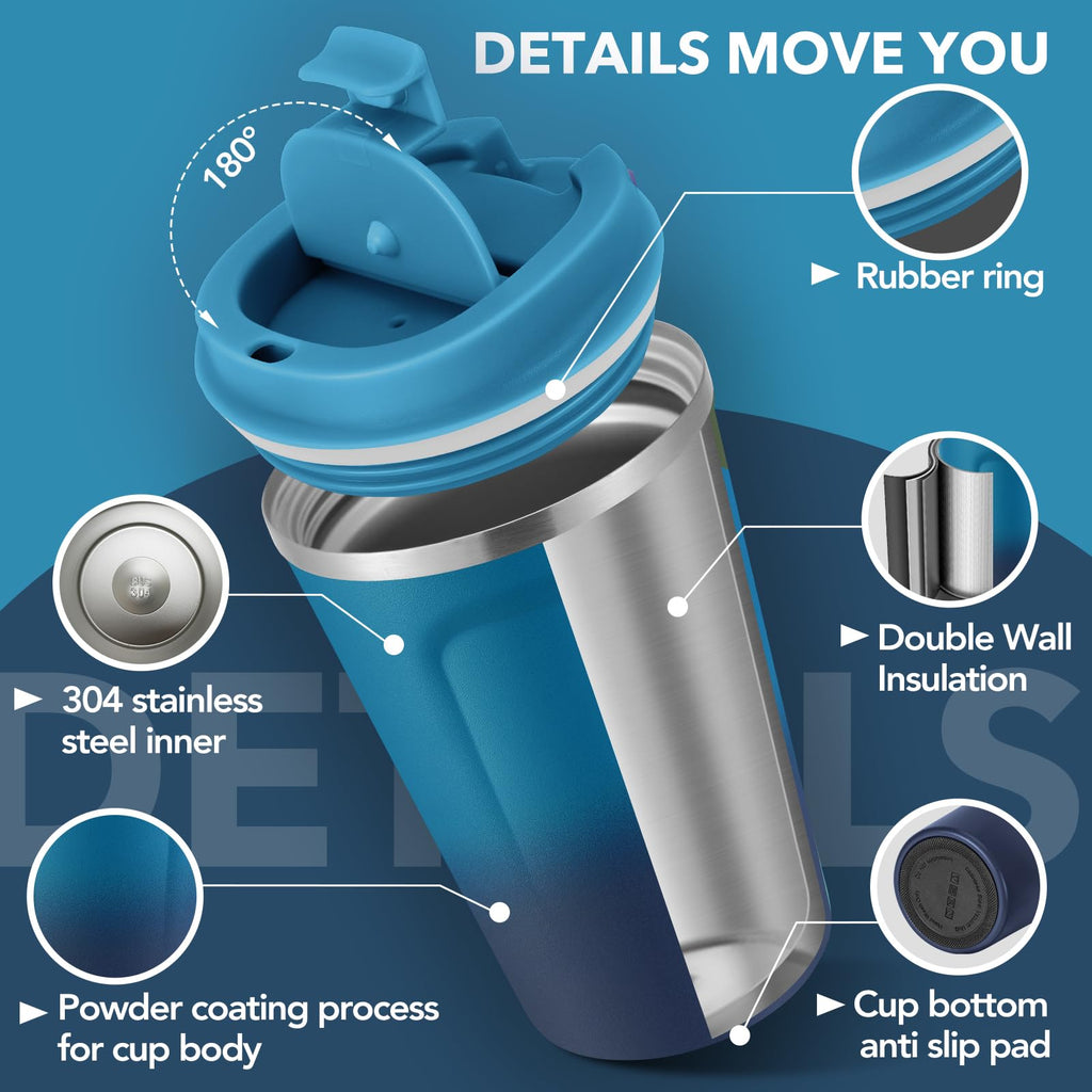 12 oz Insulated Stainless Steel Travel Coffee Mug 2 Pack G624137