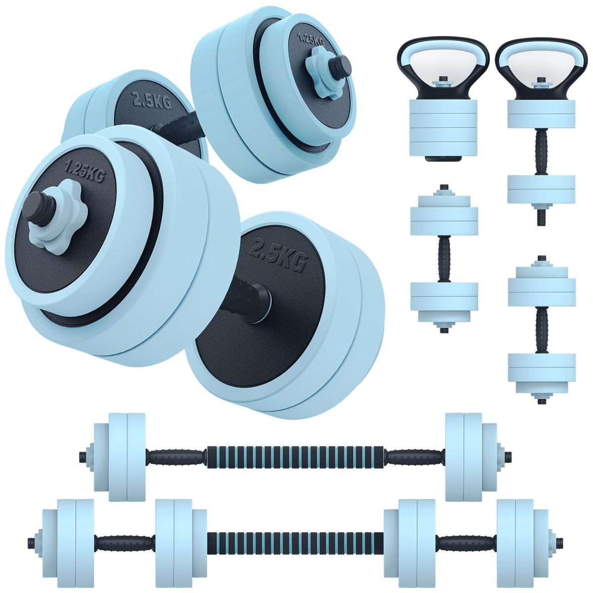 Adjustable 45lbs Dumbbell Set with Connector Z638580