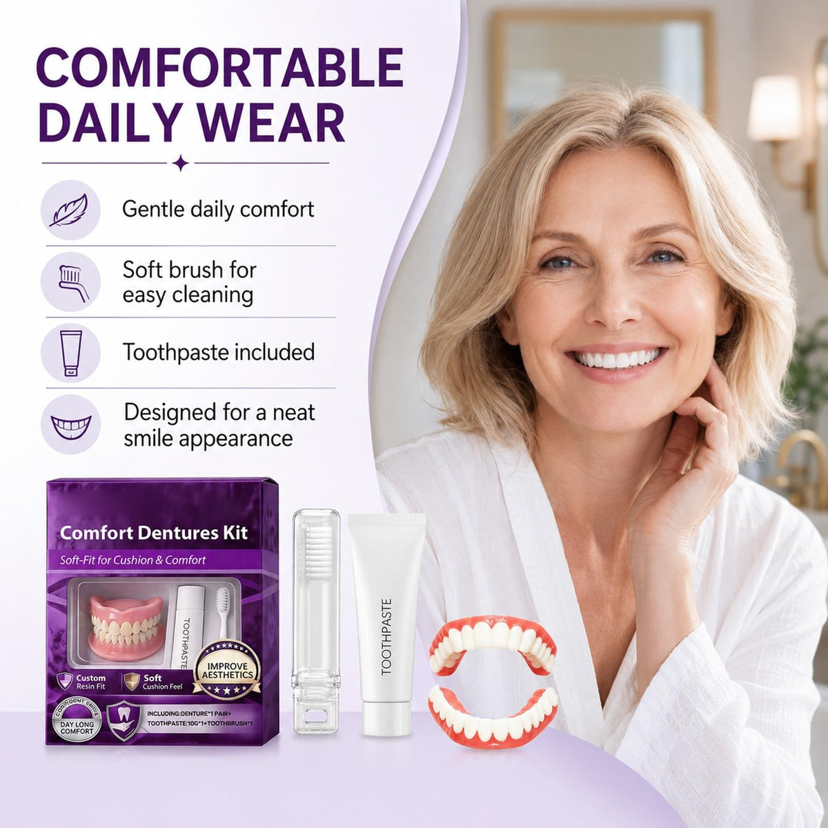 Heat Moldable Silicone Denture Kit V622