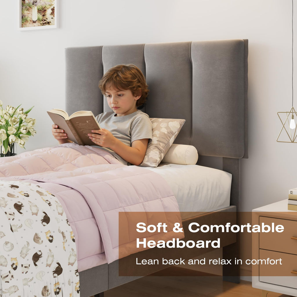 Twin Size Upholstered Bed Frame A152
