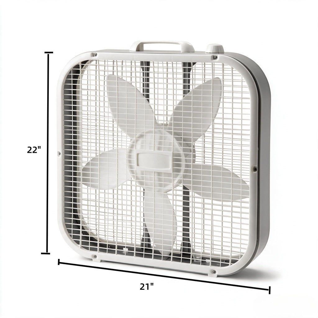 White 3-Speed Box Fan I45154