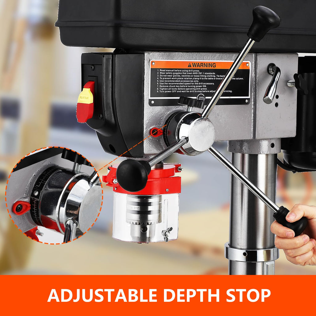 13 in Benchtop Drill Press, 7.5 Amp Variable Speed Cast Iron Z495435