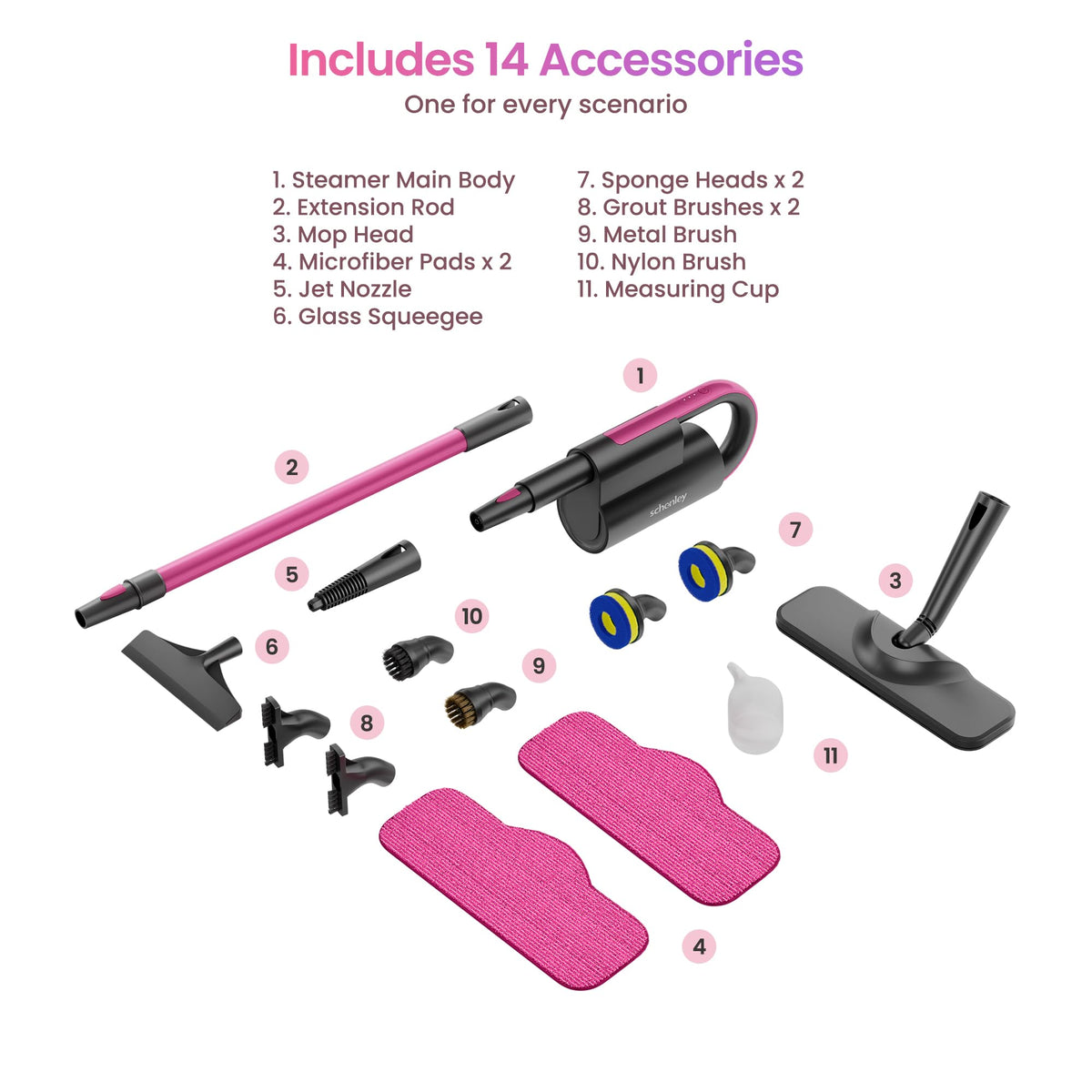 Steam Mop Cleaner, Detachable Handheld Steamer T9527