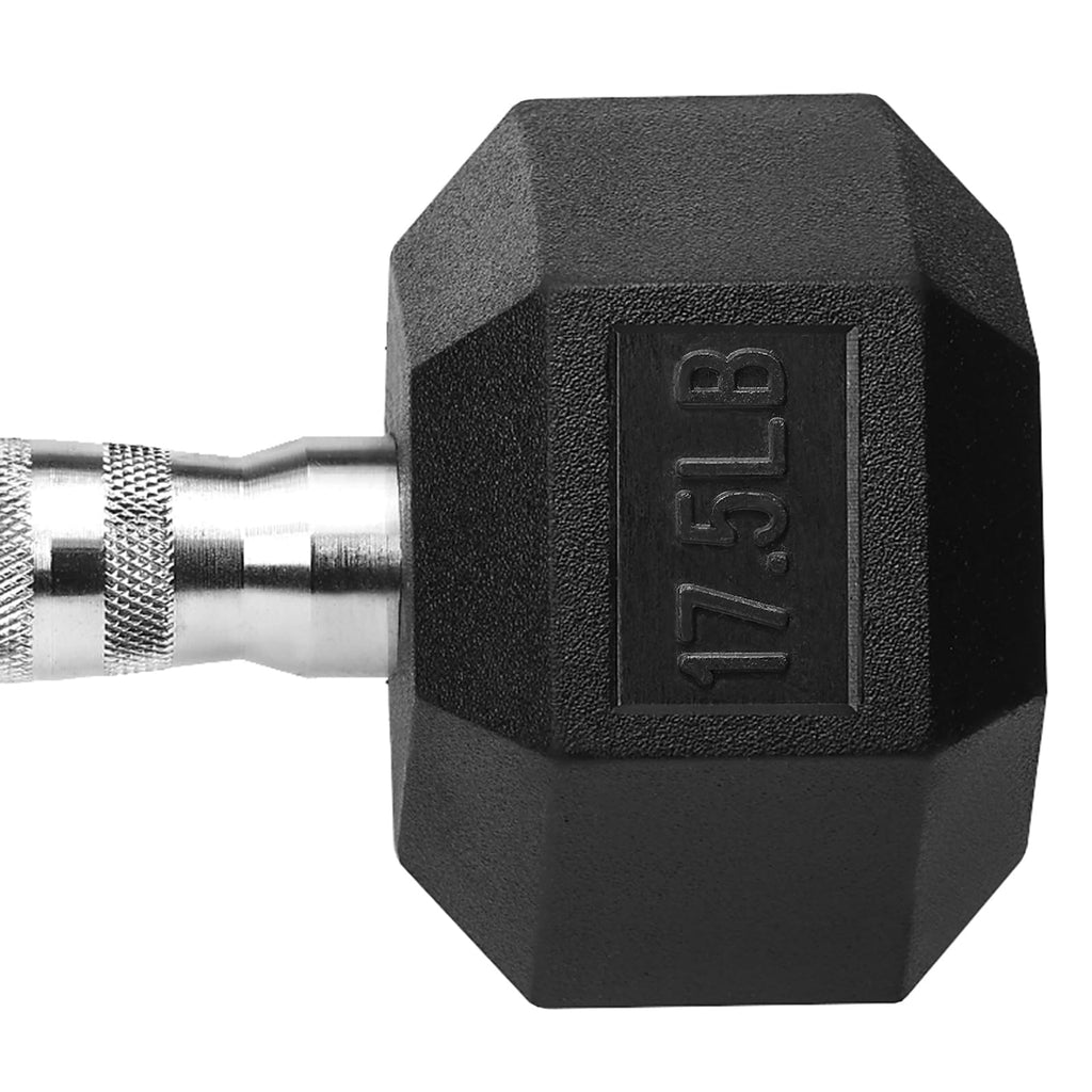 Rubber Coated Cast Iron Hex Dumbbells Y709