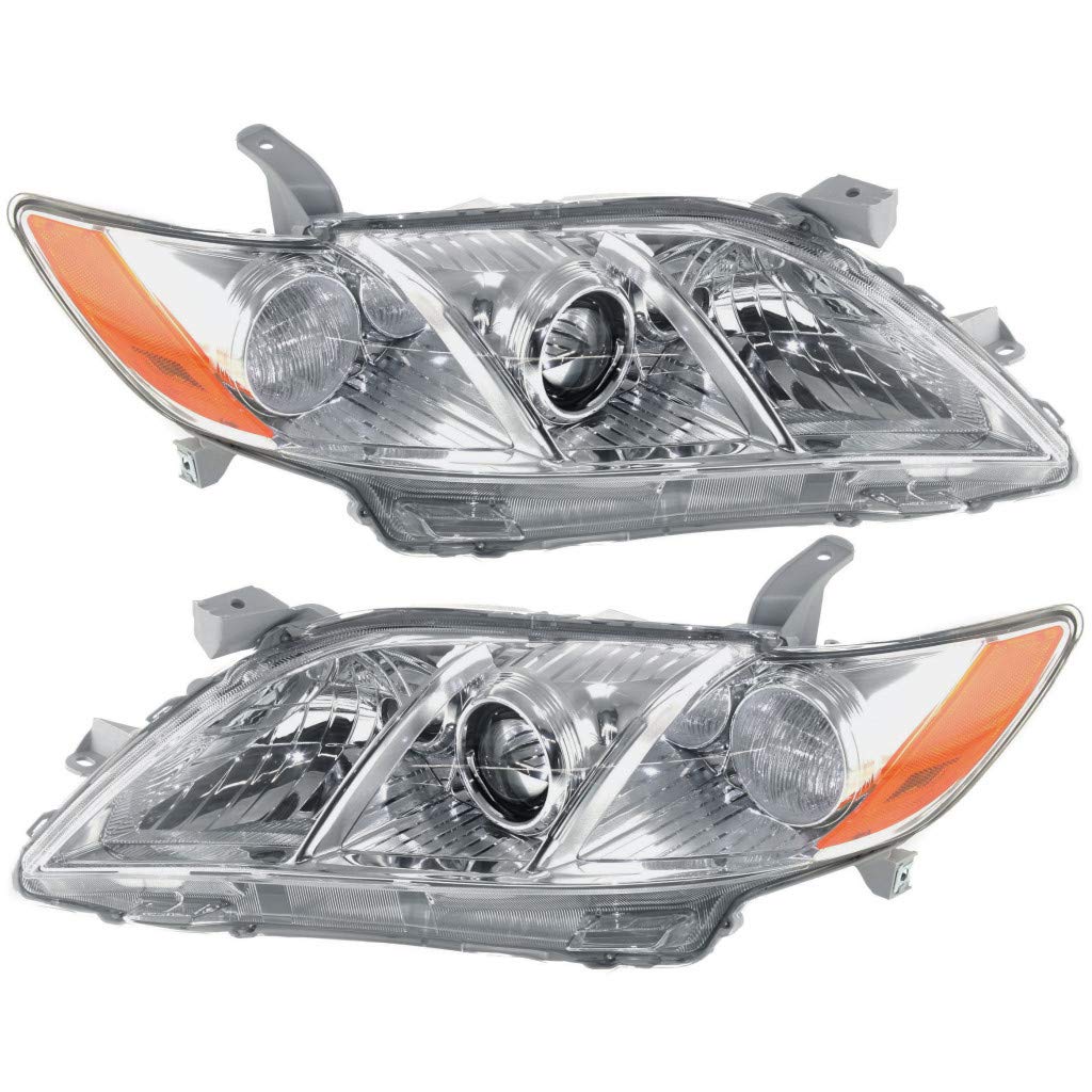2007 2008 2009 Toyota Camry Headlight Assembly Pair U1950