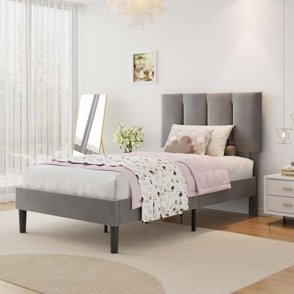 Twin Size Upholstered Bed Frame A152