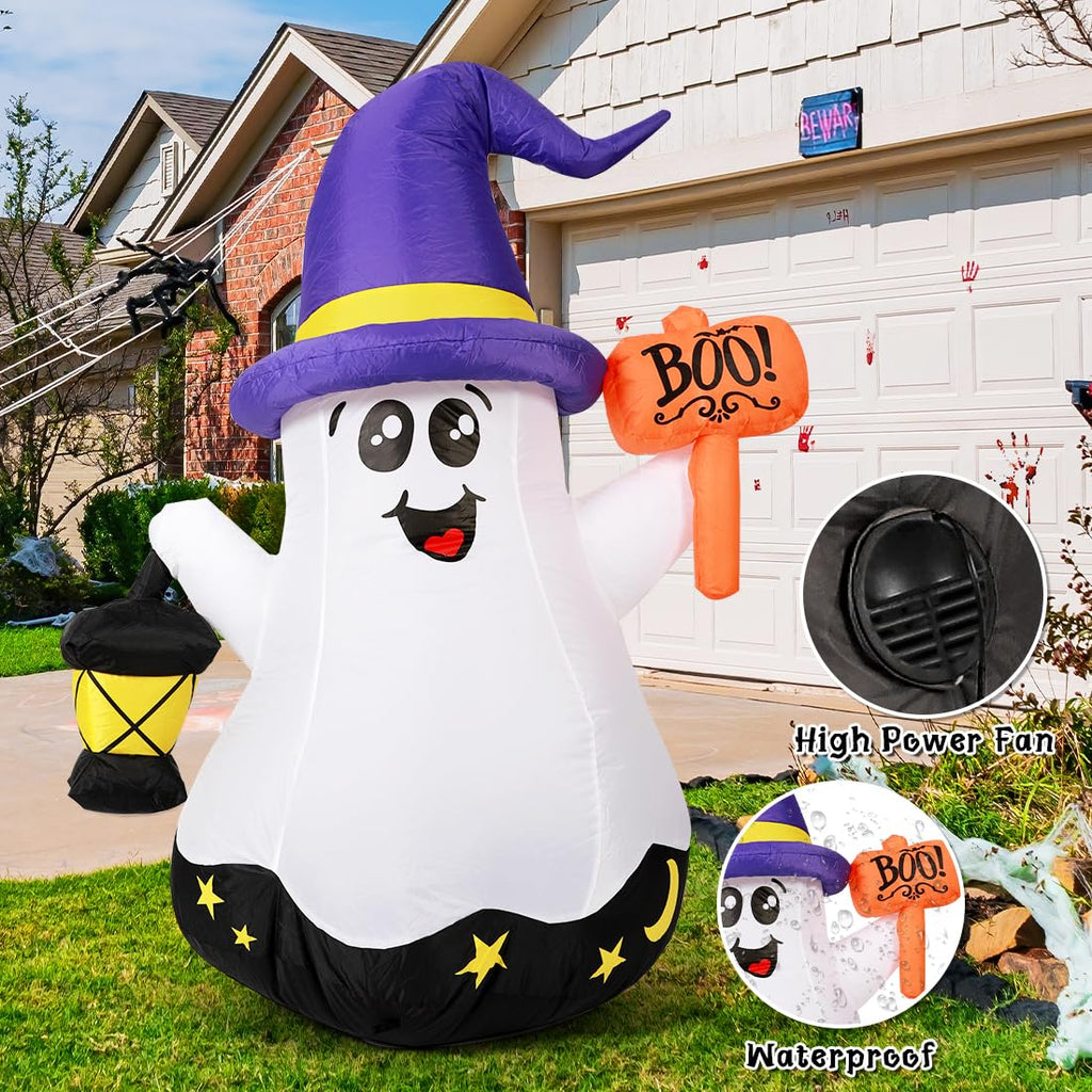 5 FT Halloween Inflatables Ghost with Built-in LEDs P2096
