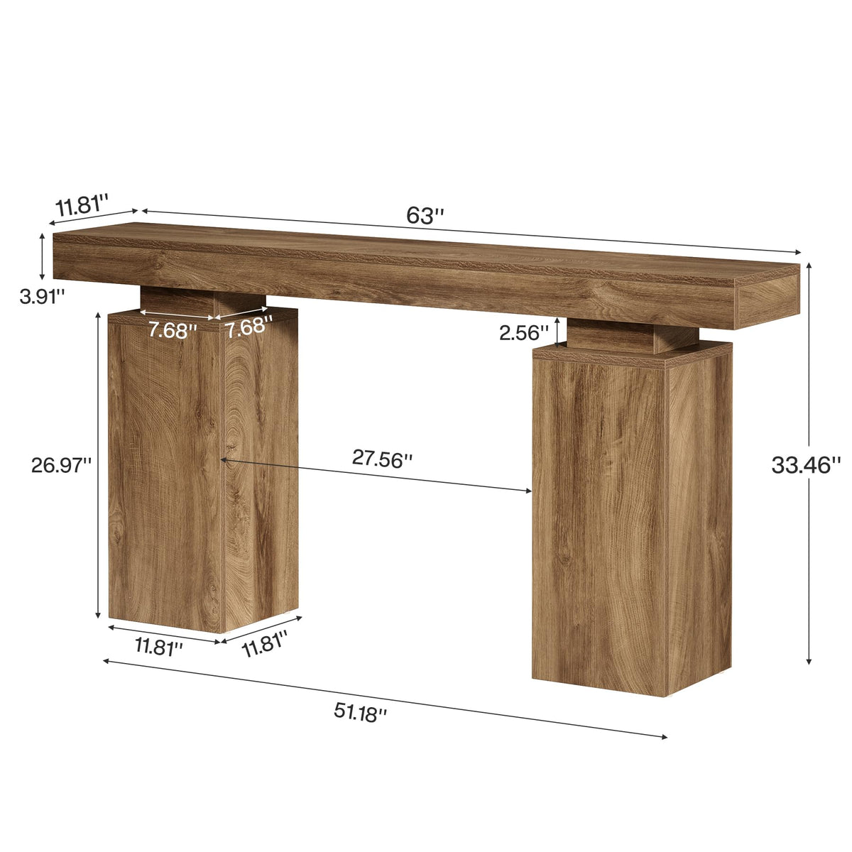 63-Inch Farmhouse Console Table G52739