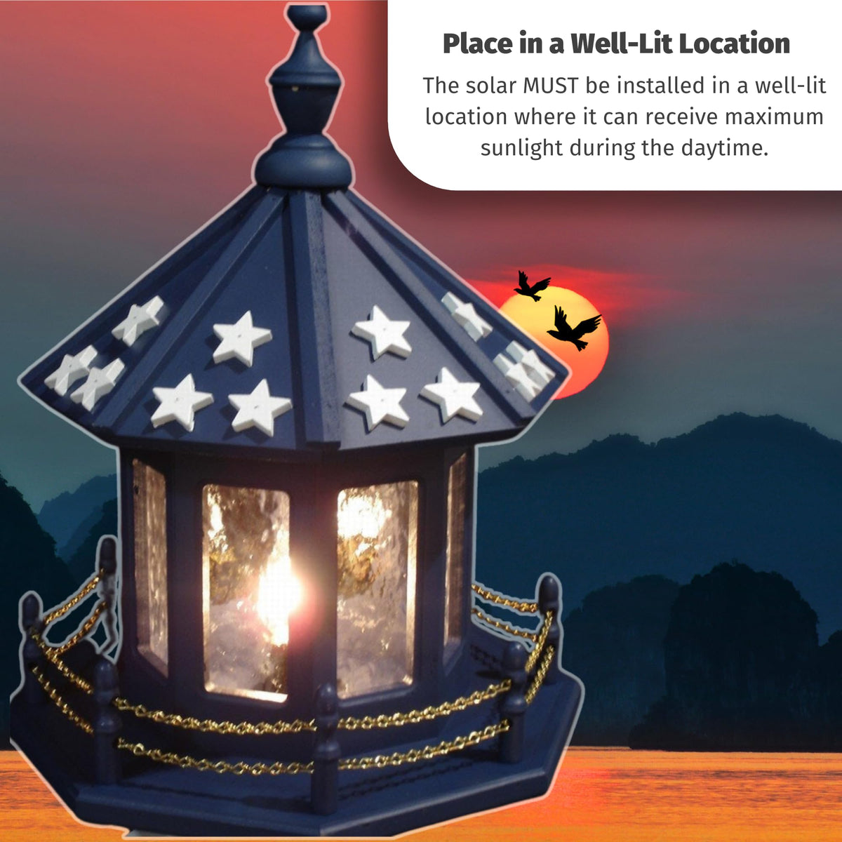 Solar Powered Lighthouse Kit with LED Lights O439