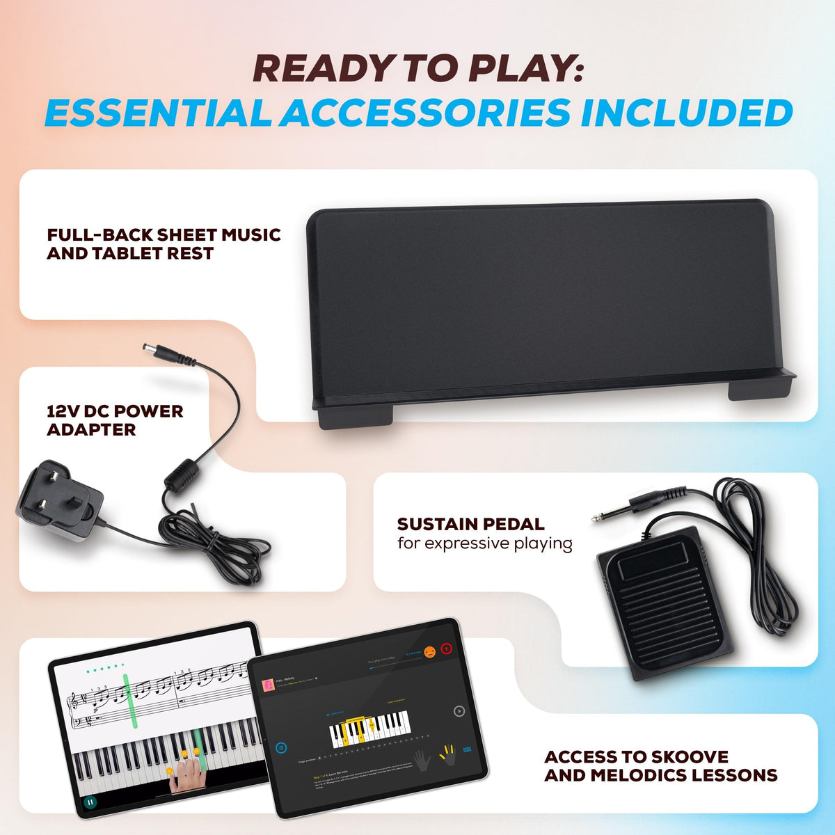 88-Key Weighted Digital Piano with Hammer Action D89101
