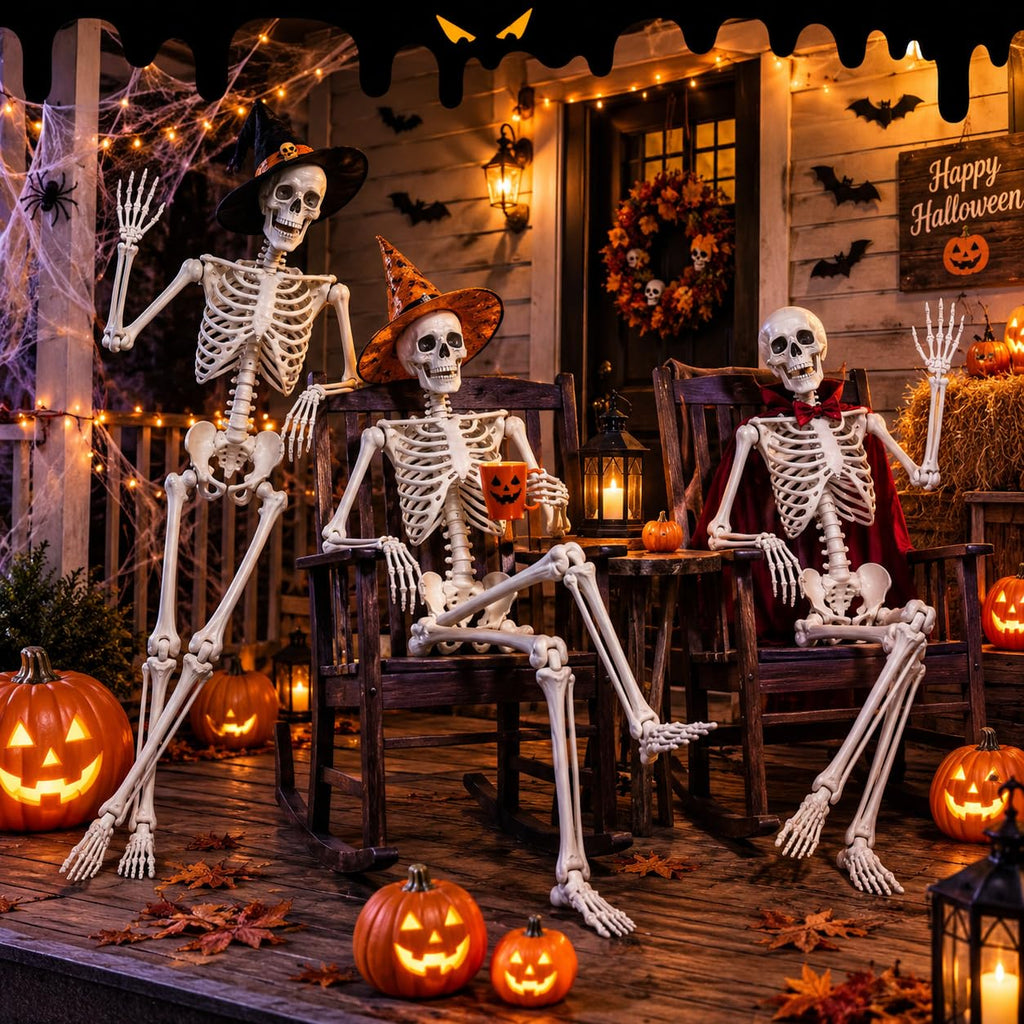 5.4 Ft White Skeleton with Movable Joints P13945