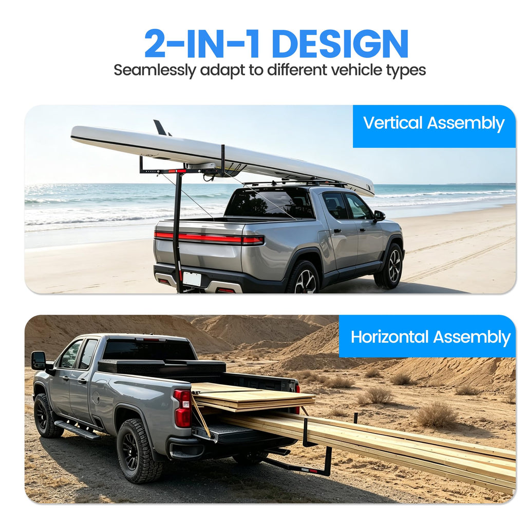 Truck Bed Extender Hitch Mount Extension Rack O475966