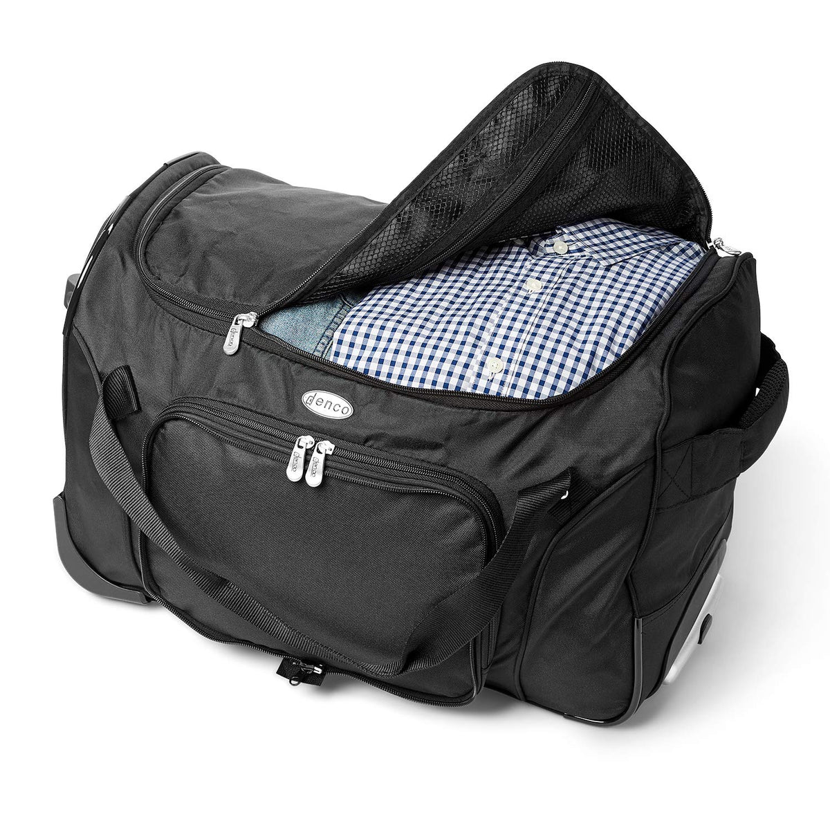 Lightweight 22-inch Wheeled Duffel Bag with Telescopic Handle X7188